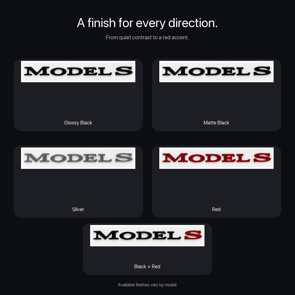 Letter Emblems for TESLA Tailgate | Multiple Colors | 3D ABS