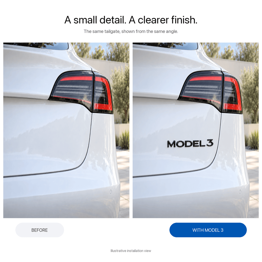 Letter Emblems for TESLA Tailgate | Multiple Colors | 3D ABS