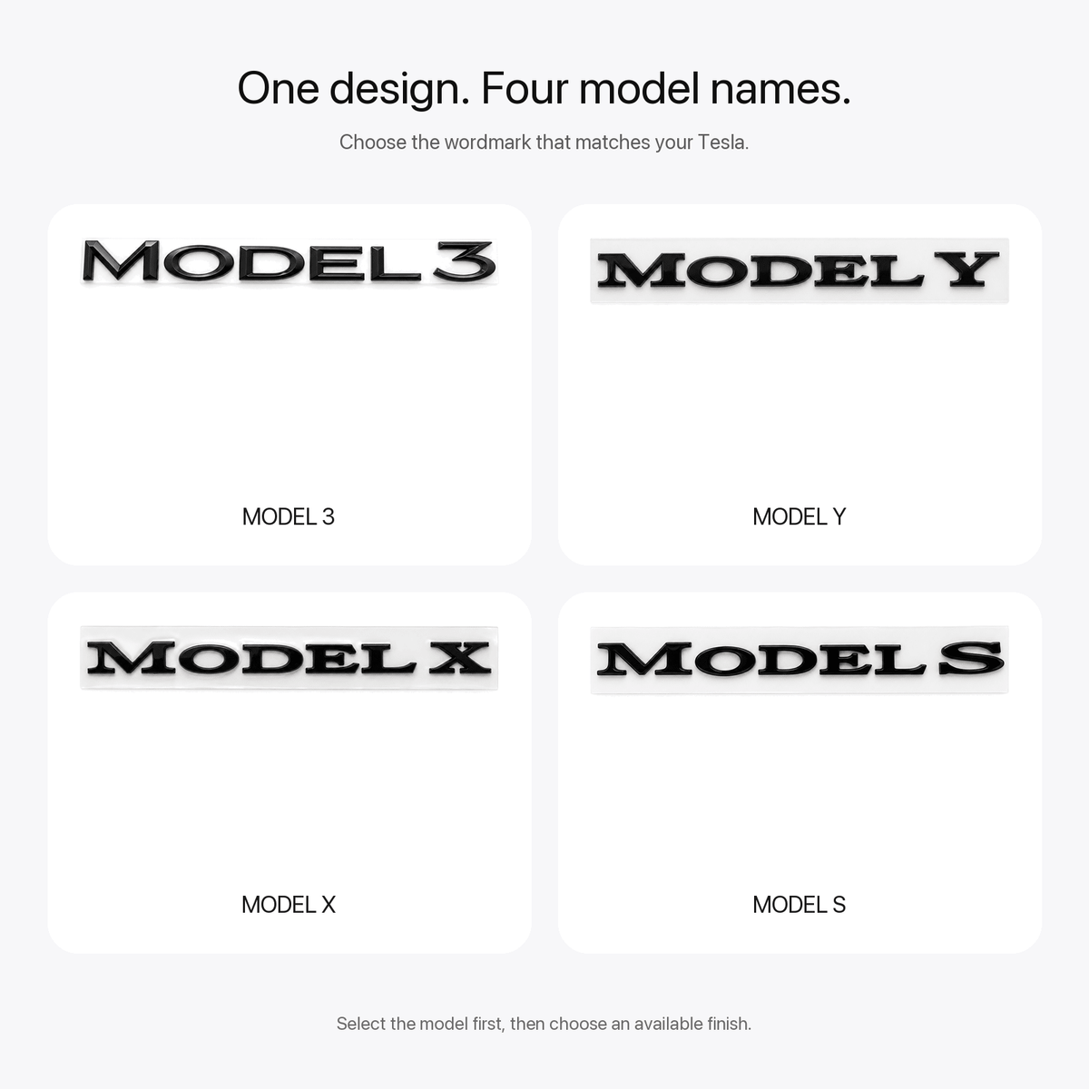 Letter Emblems for TESLA Tailgate | Multiple Colors | 3D ABS