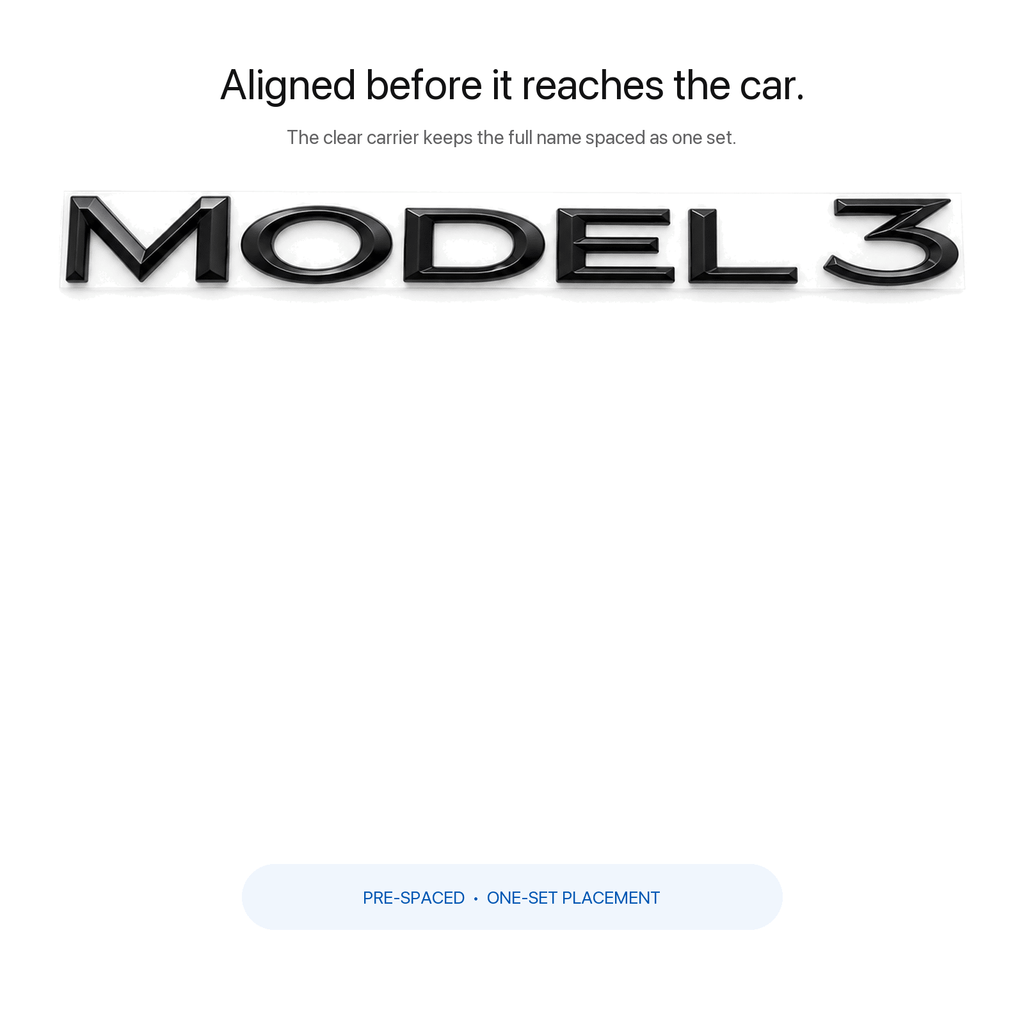 Letter Emblems for TESLA Tailgate | Multiple Colors | 3D ABS