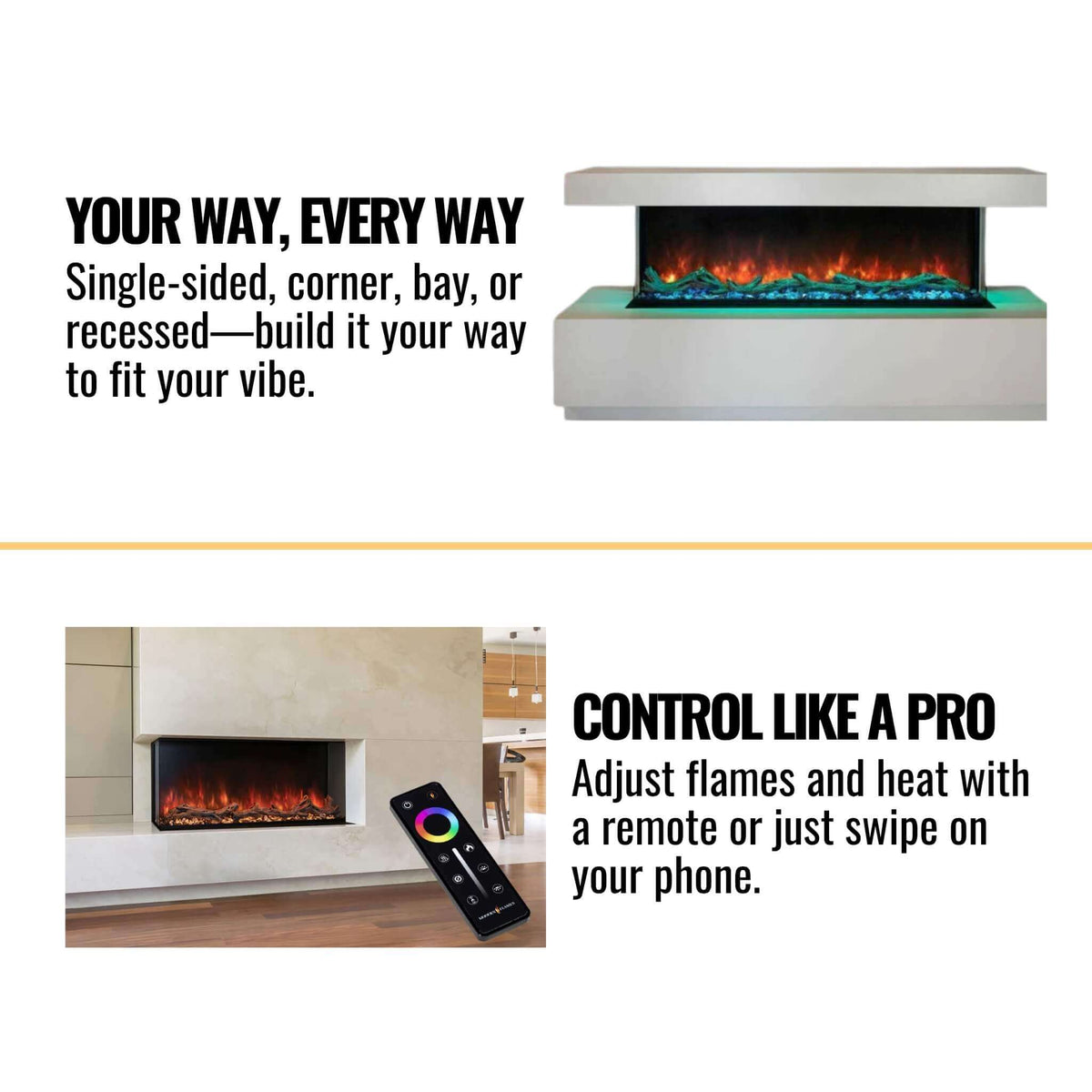 [LPM-4416V2] Modern Flames 44" Fireplace