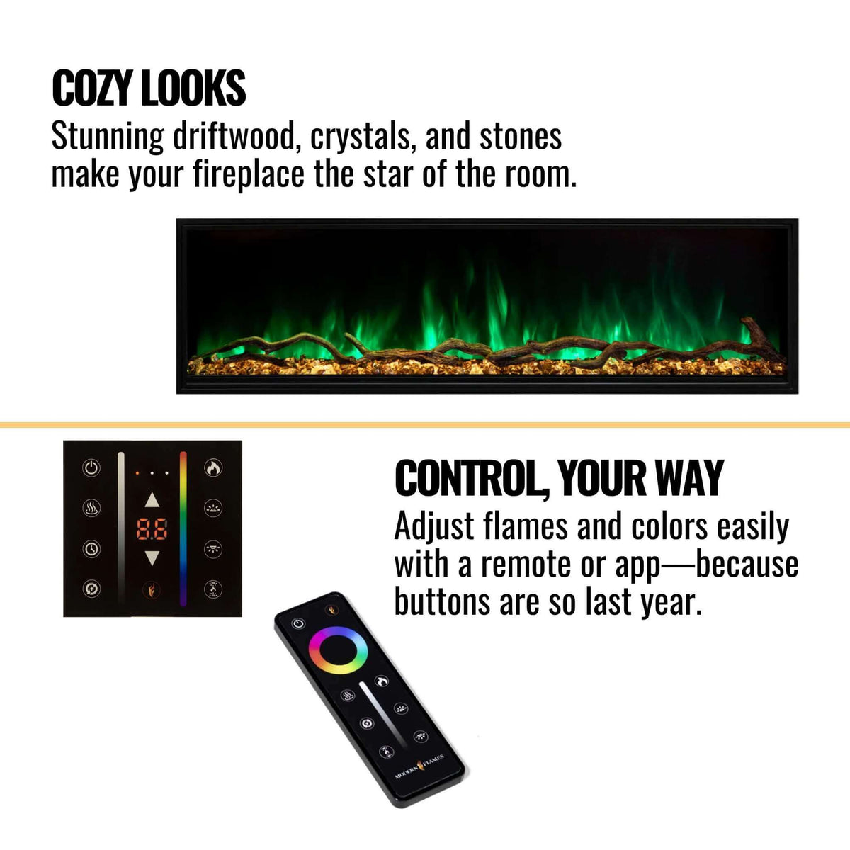 [LPS-6814] Modern Flames 68" Fireplace