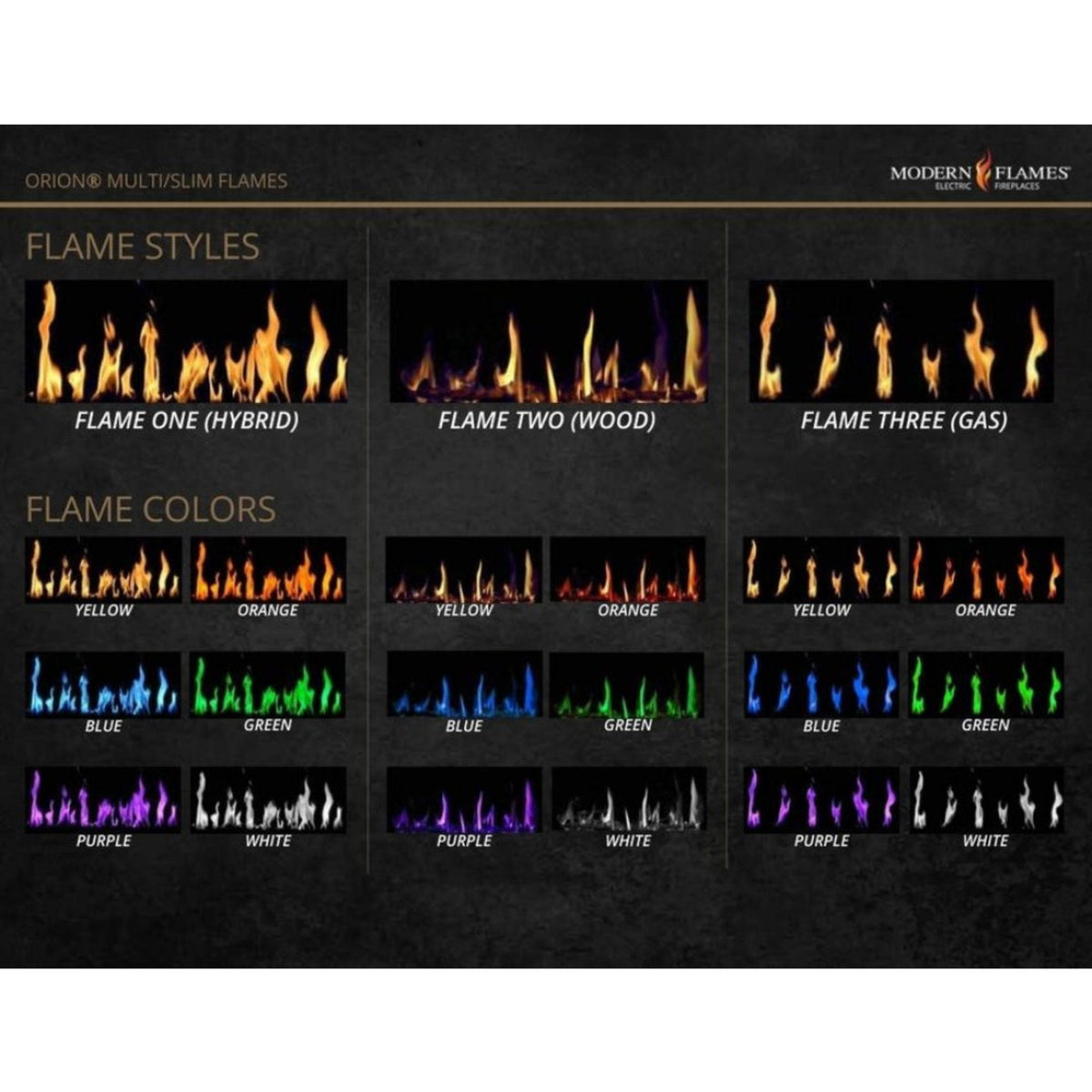 [OR100-MULTI] Modern Flames Orion 100"