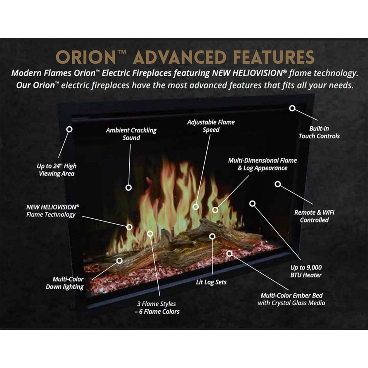 [OR30-TRAD] Modern Flames Orion 30"