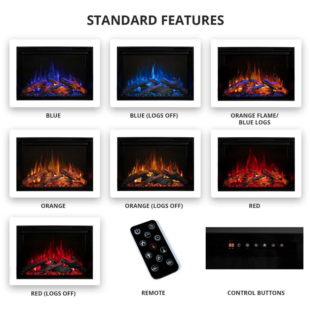 Modern Flames Redstone 36-Inch Built-In Traditional Electric