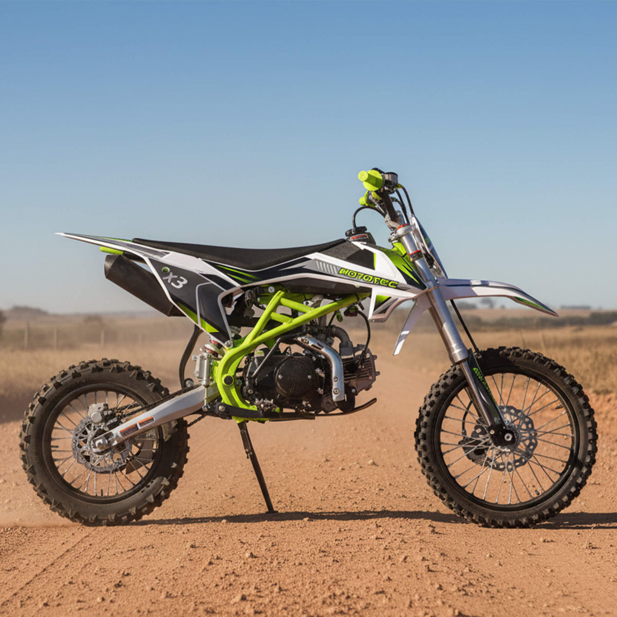 Mototec X3 125Cc 4-Stroke Green Gas-Powered Dirt Bike