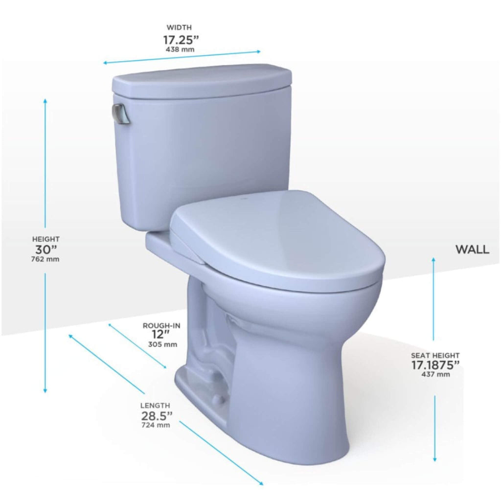 [MW4544736CEFG#01] TOTO Drake II 1.28 GPF Chair Height Toilet With S7A Tornado Flush And Night Light (SAK78957)