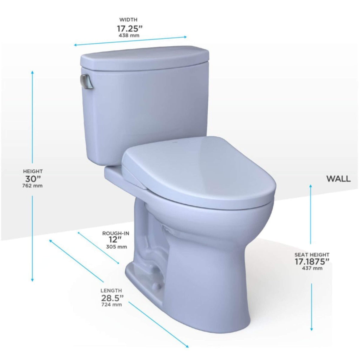 [MW4544736CEFG#01] TOTO Drake II 1.28 GPF Chair Height Toilet With S7A Tornado Flush And Night Light (SAK78957)
