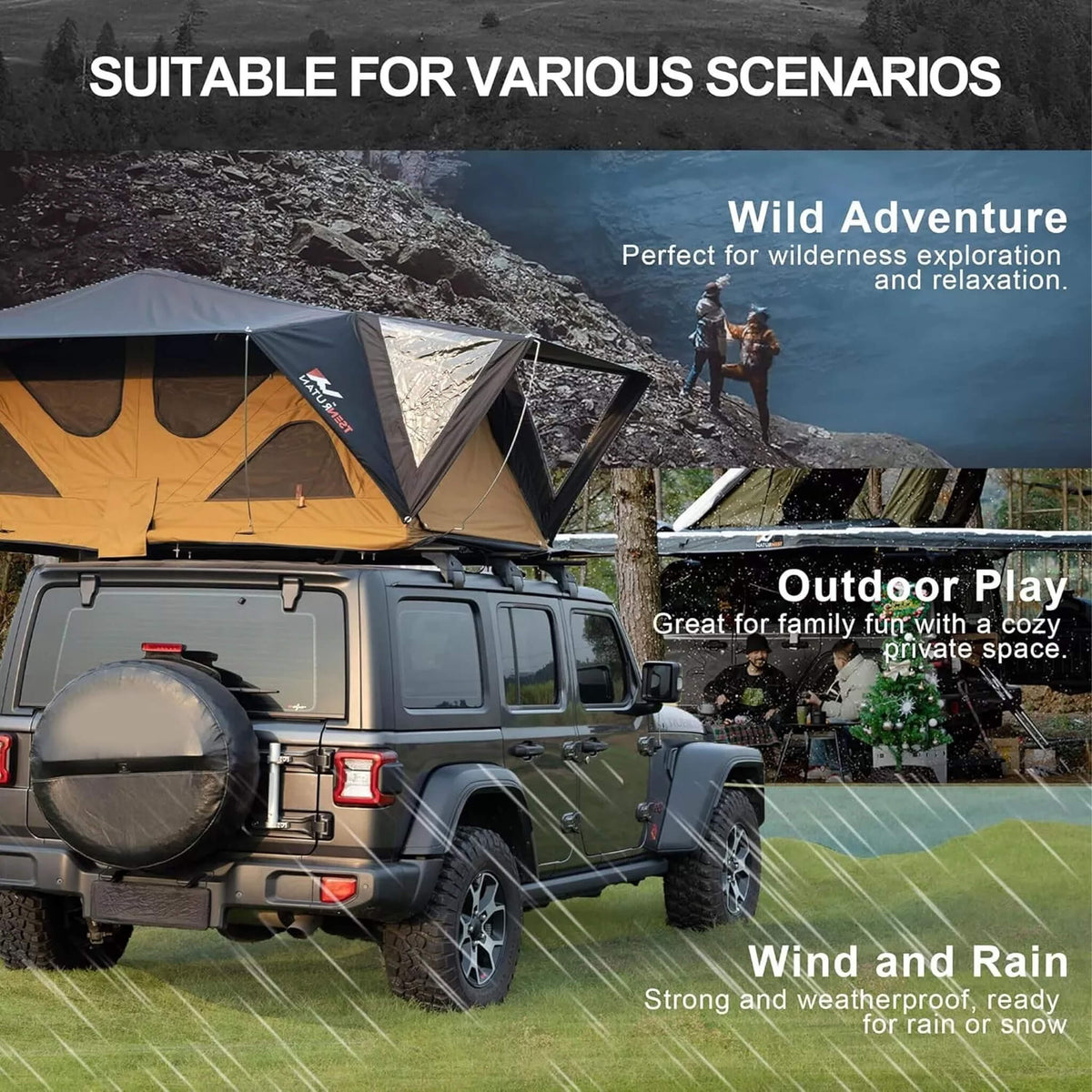 [SAK72384] Naturnest Andromeda Khaki Rooftop Tent
