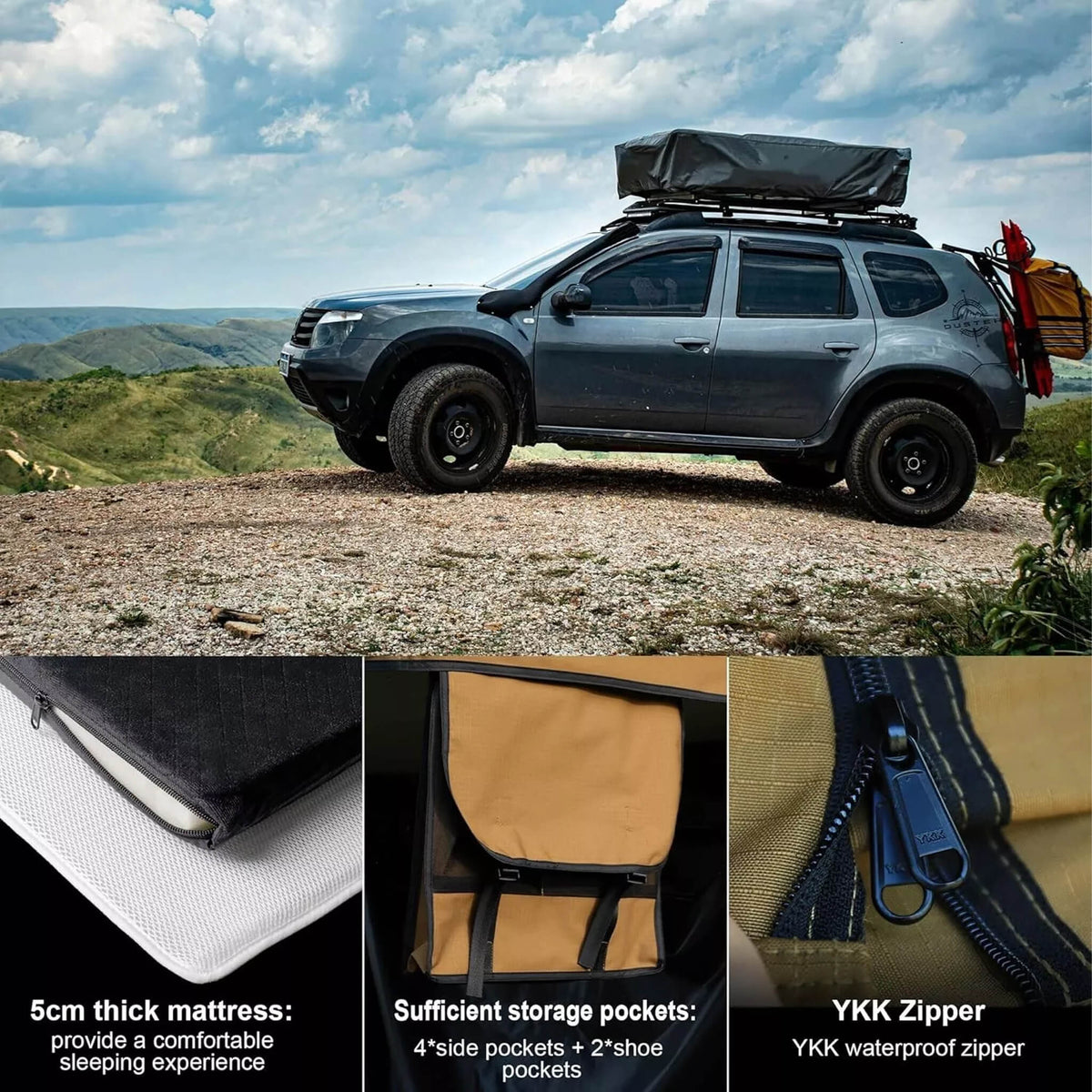 [SAK72384] Naturnest Andromeda Khaki Rooftop Tent