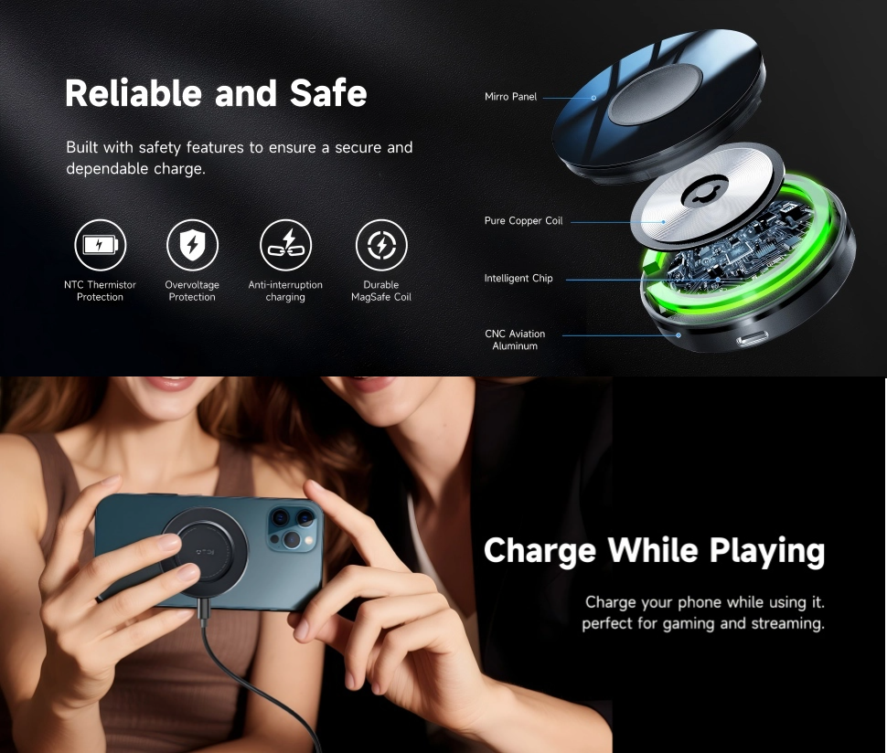 Round Multi-Function Wireless Charger