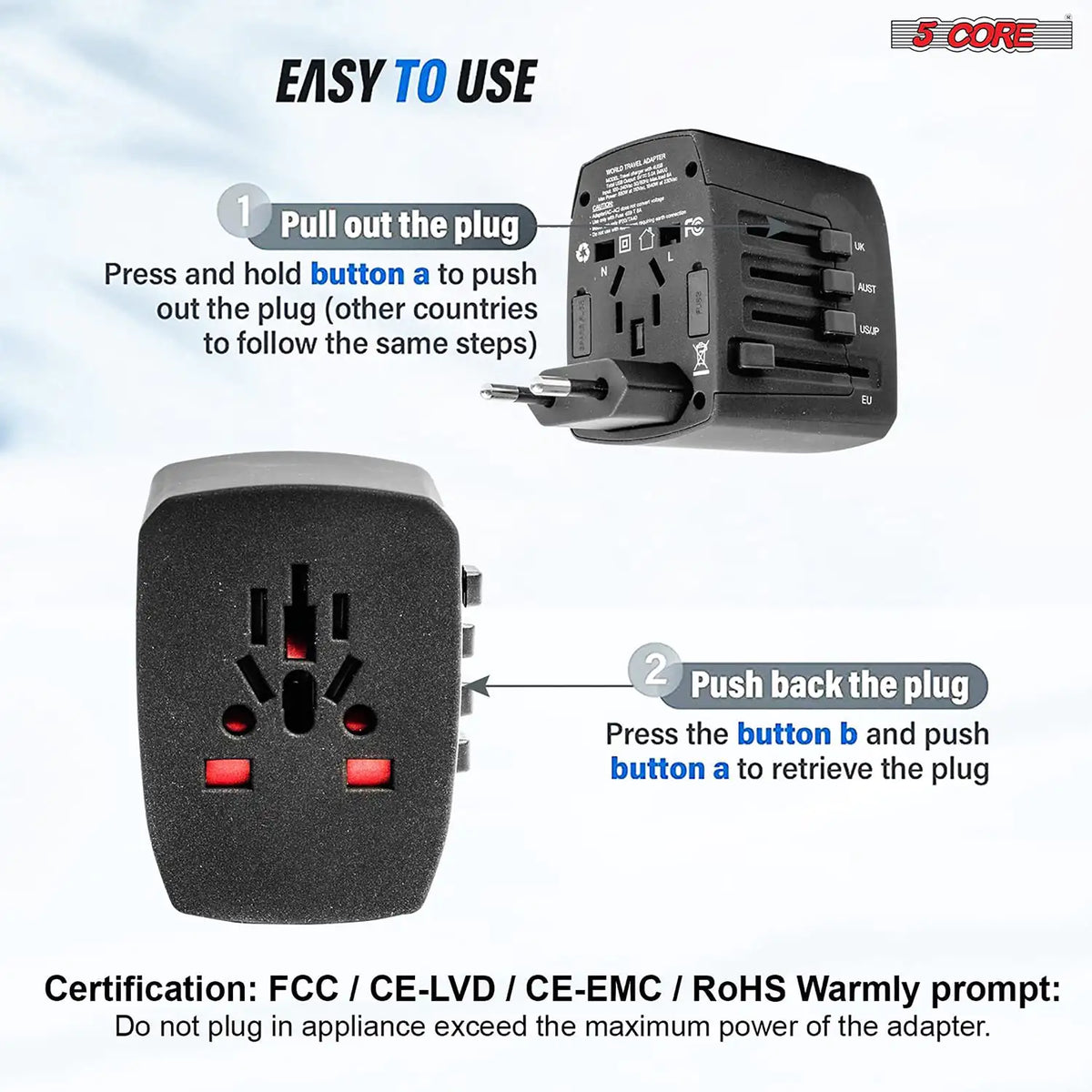 Universal Travel Adapter International Power Adapters 3