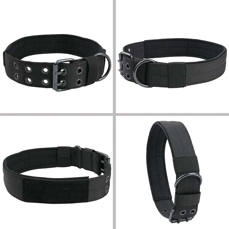 2" Tactical Heavy Duty Nylon Dog Collar K9 Military Metal Buckle