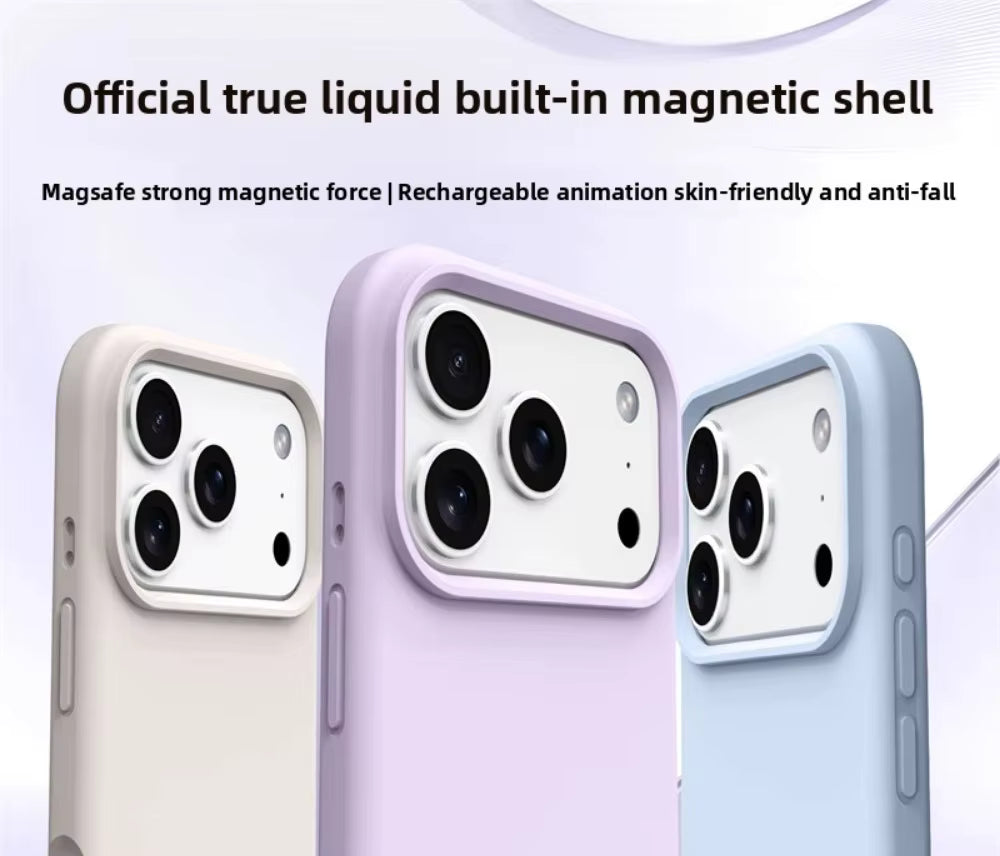 Original Magnetic Phone Case For iPhone 17 16 Pro Max Liquid Silicone Cases For iPhone 17 18 Pro Max 17Pro Air Soft Bumper Cover