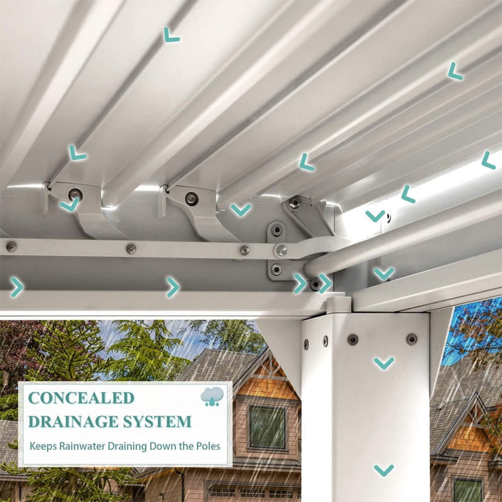 [12X20FT] Hardtop Louvered Pergola