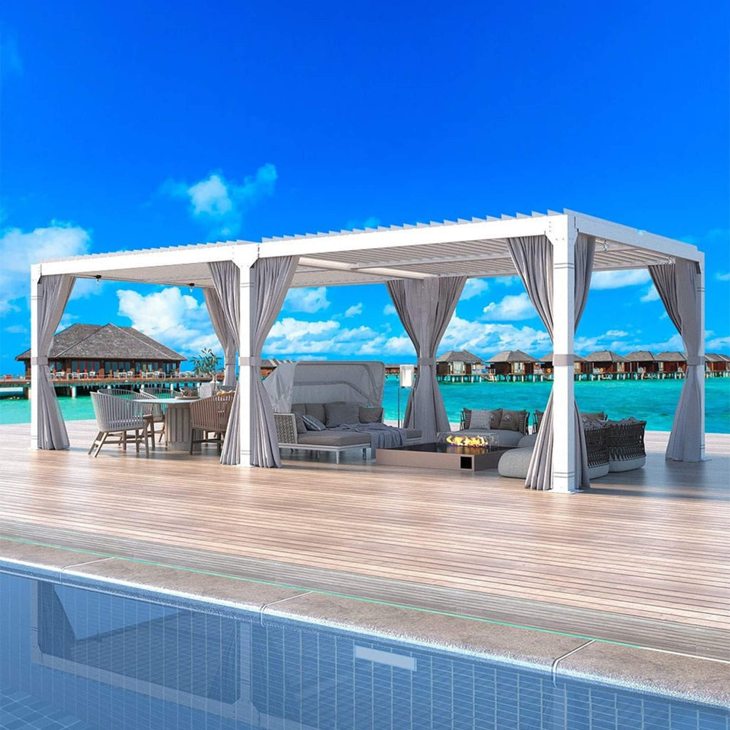[12X20FT] Hardtop Louvered Pergola