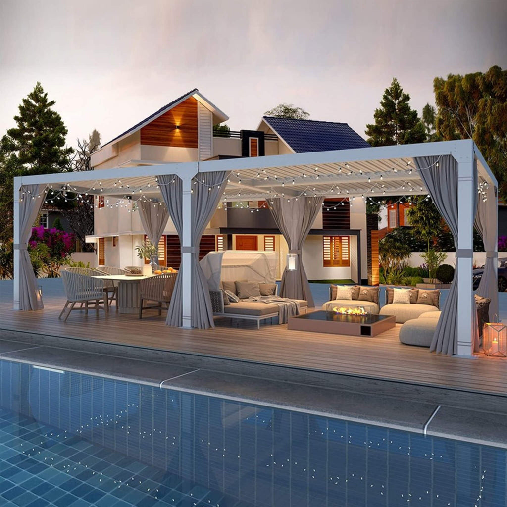 [12X20FT] Hardtop Louvered Pergola