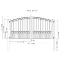[12-18Ft] Heavy-Duty Paris-Style Steel Premium Dual-Swing Drivewa