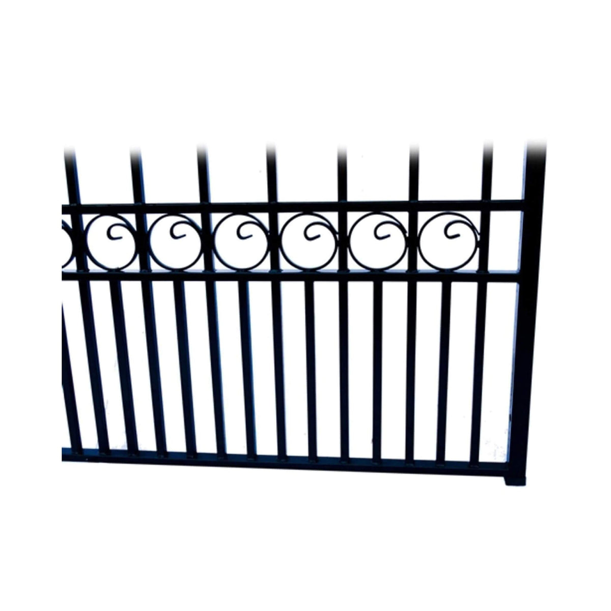 [12-18Ft] Heavy-Duty Paris-Style Galvanized Steel Single-Swing Dr
