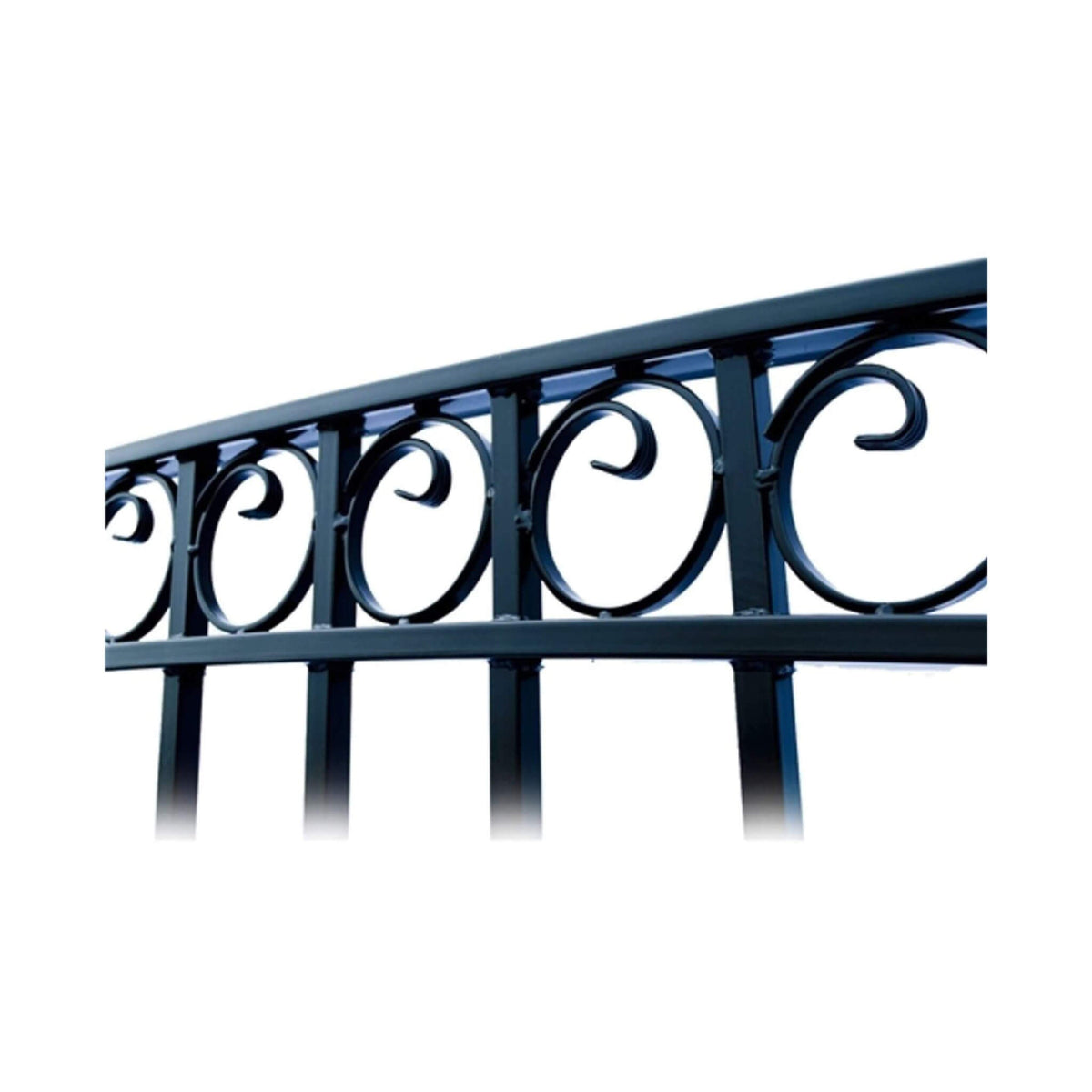 [12-18Ft] Heavy-Duty Paris-Style Galvanized Steel Single-Swing Dr