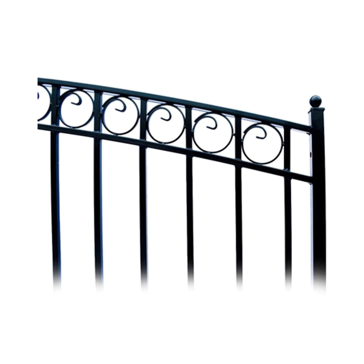 [12-18Ft] Heavy-Duty Paris-Style Galvanized Steel Single-Swing Dr