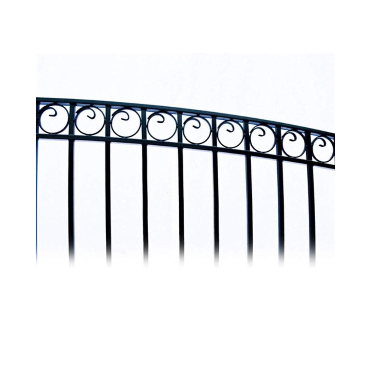 [12-18Ft] Heavy-Duty Paris-Style Galvanized Steel Single-Swing Dr