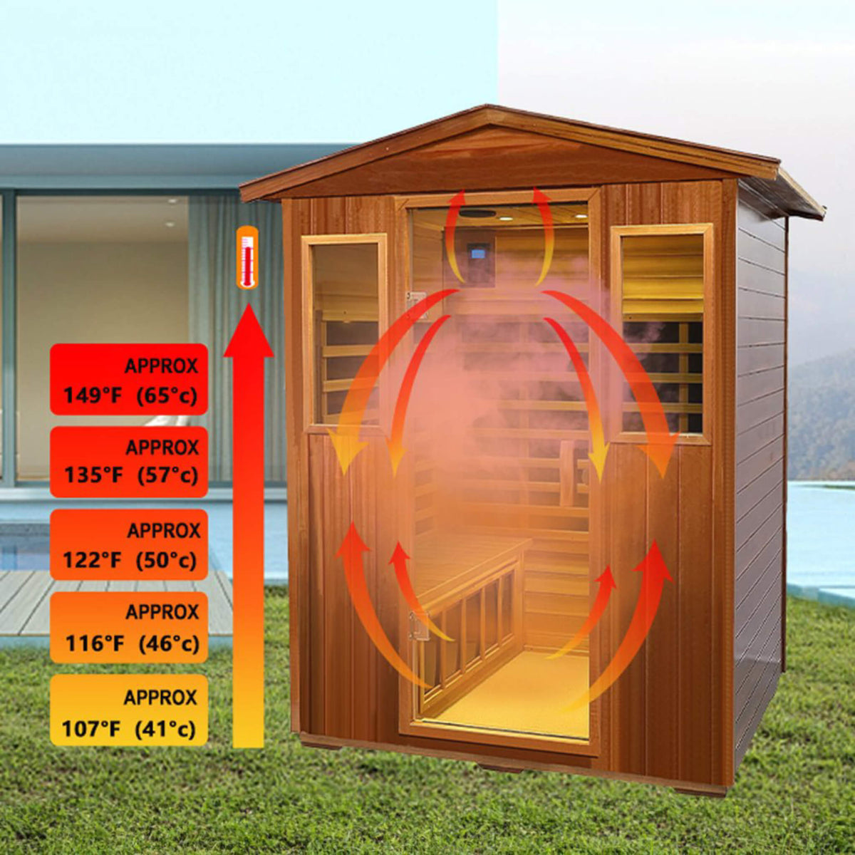[SAK15372] Valois Premium 4-Person Sauna
