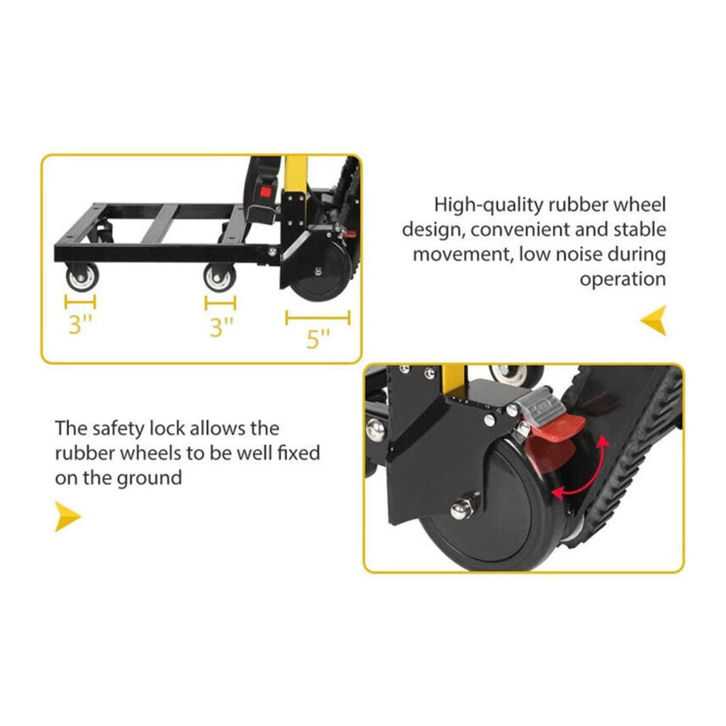 Premium 440Lbs Electric Stair Climbing Dolly Hand Truck Folding