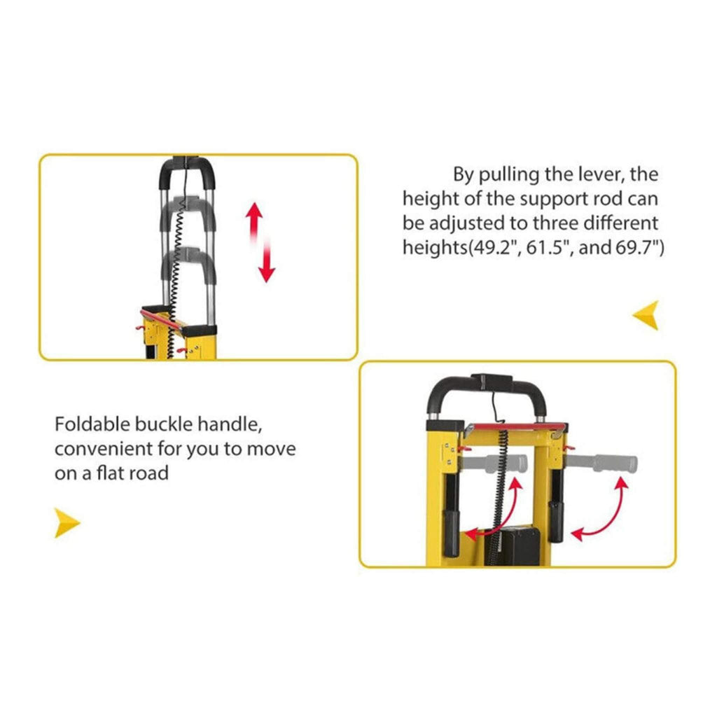 Premium 440Lbs Electric Stair Climbing Dolly Hand Truck Folding