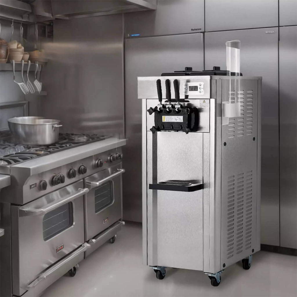 Commercial 21-31 L/H 3-Flavor Freestanding Soft Serve Ice Cream