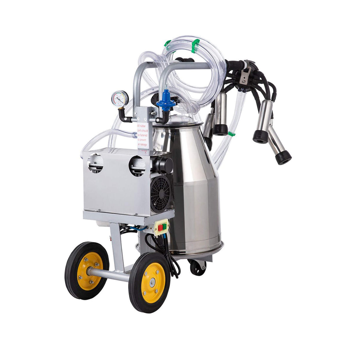Premium Electric Cow Goat Milking Machine With Milk Bucket, 25L