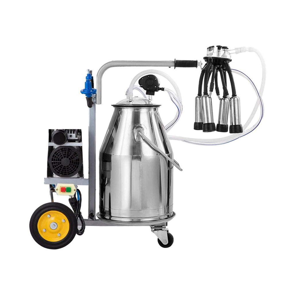 Premium Electric Cow Goat Milking Machine With Milk Bucket, 25L