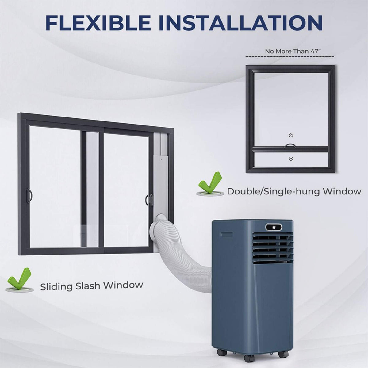 Premium 10K BTU Freestanding Ac Unit With Remote Control