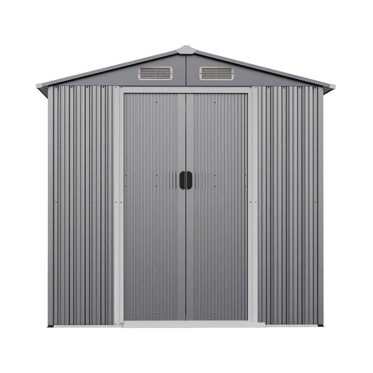 [04X06Ft] Premium Garden Galvanized Steel Storage Shed W/ Lockabl