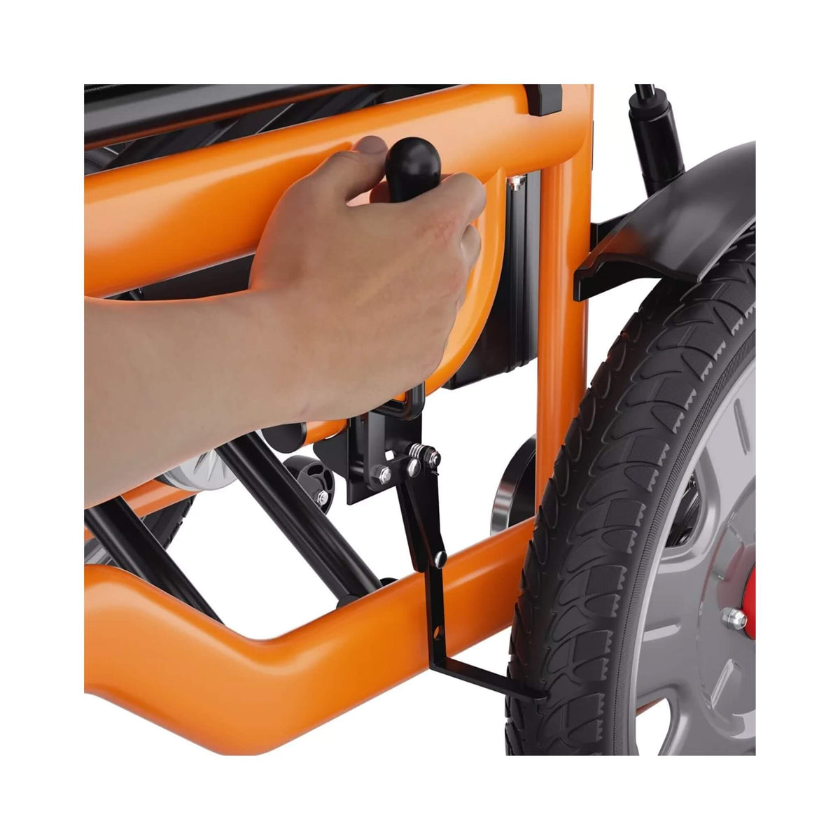 Premium Lightweight Electric Full Reclining Motorized Foldable Wheelchair (SAK91516)