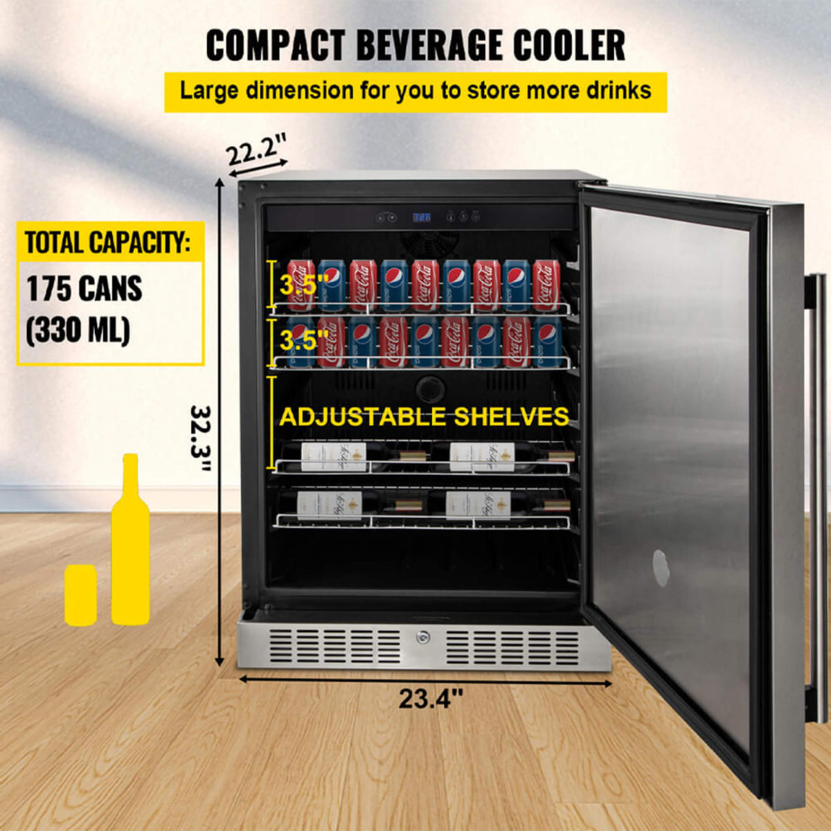 Premium 5.3CF Wine Beverage Undercounter
