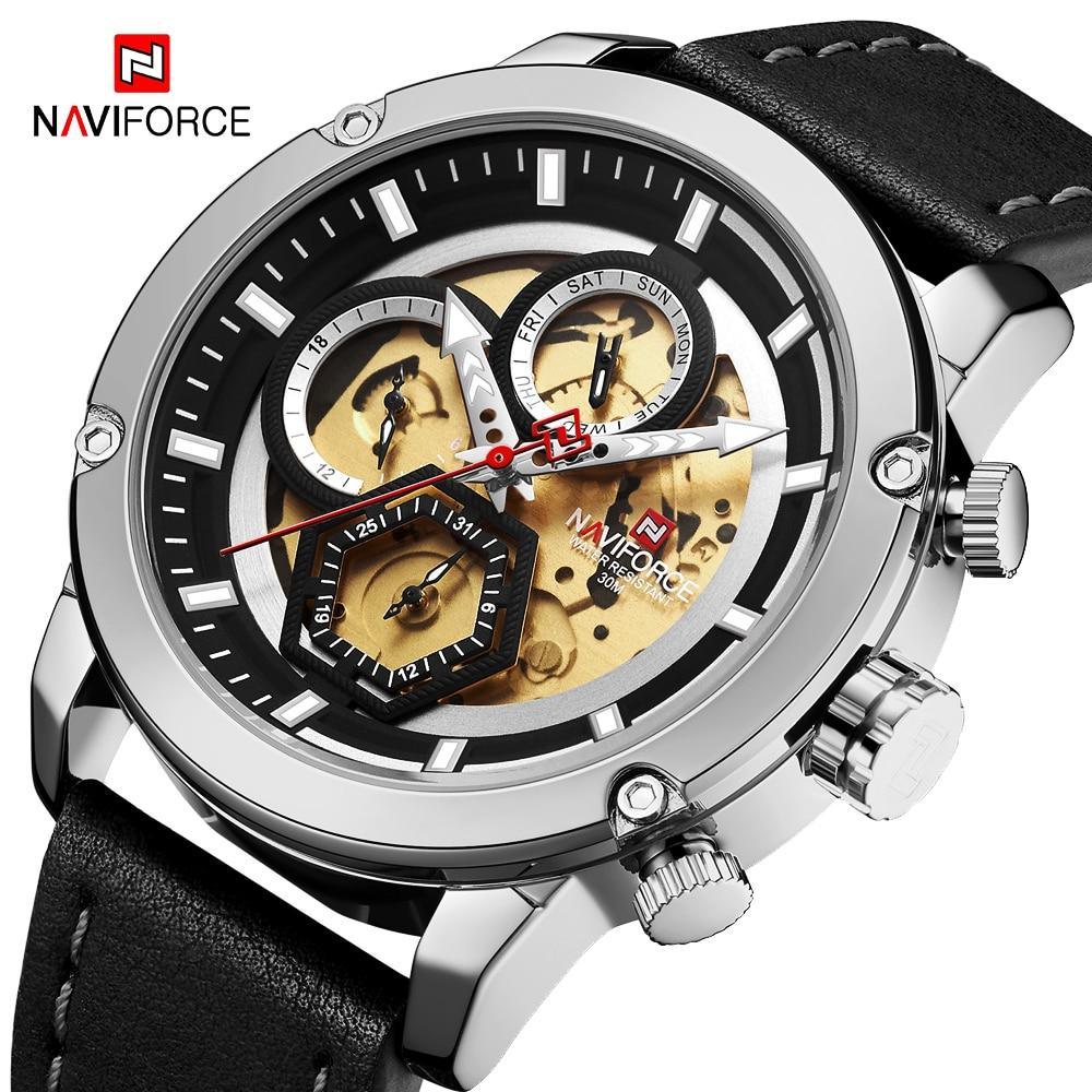 Sport Watch Leather Band Quartz