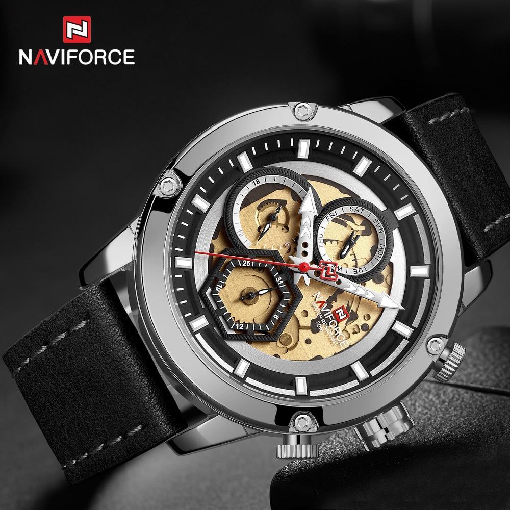 Sport Watch Leather Band Quartz
