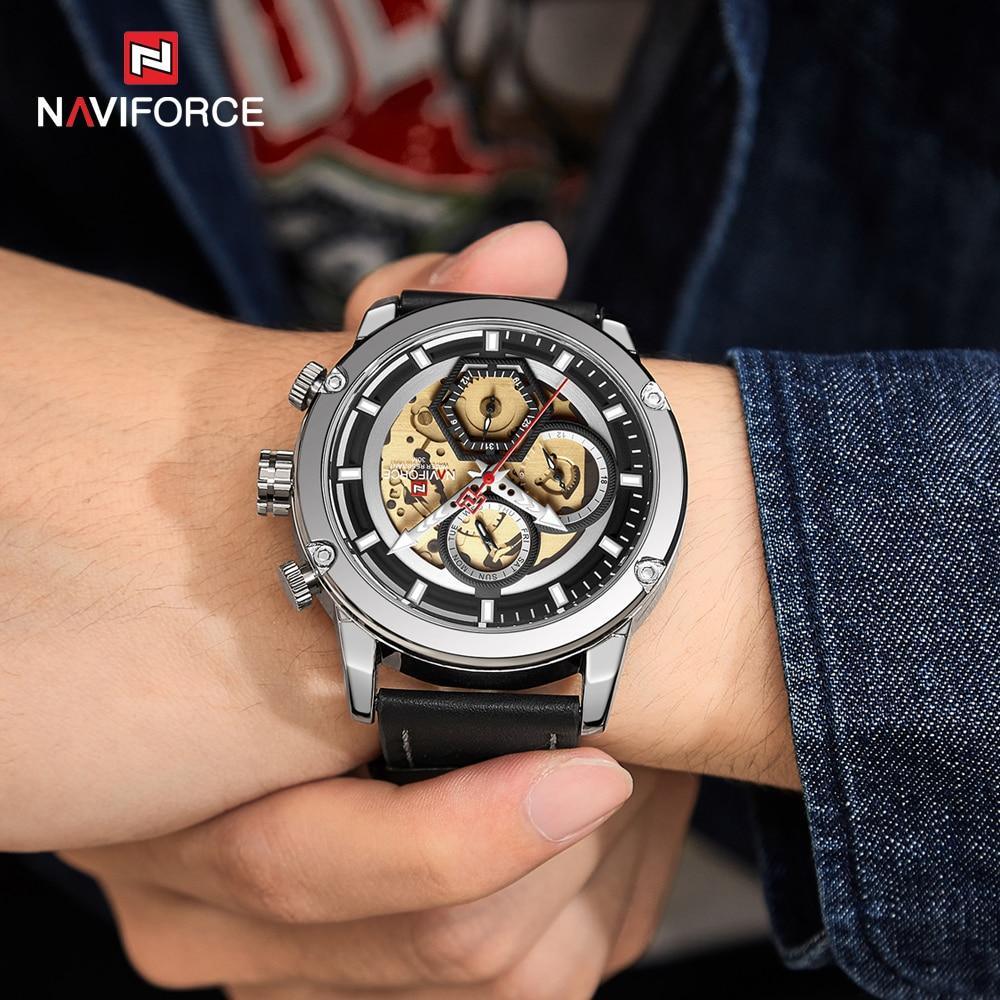 Sport Watch Leather Band Quartz