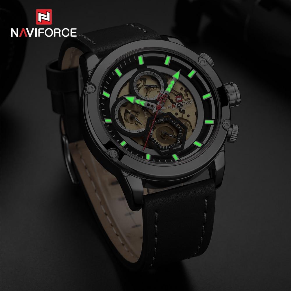 Sport Watch Leather Band Quartz