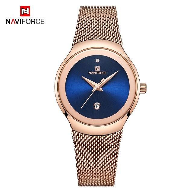 Women's Stainless Steel Watch With Braided Bracelet Excellent