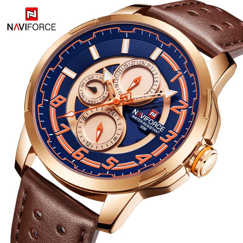 Sports Watch Leather Band Quartz