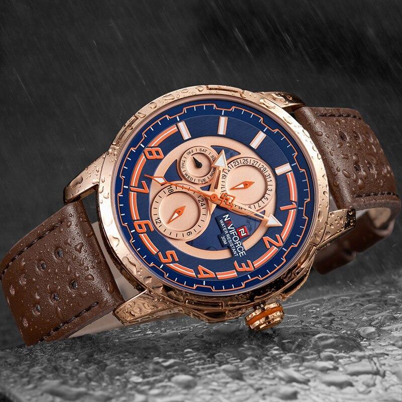 Sports Watch Leather Band Quartz
