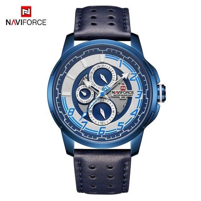 Sports Watch Leather Band Quartz