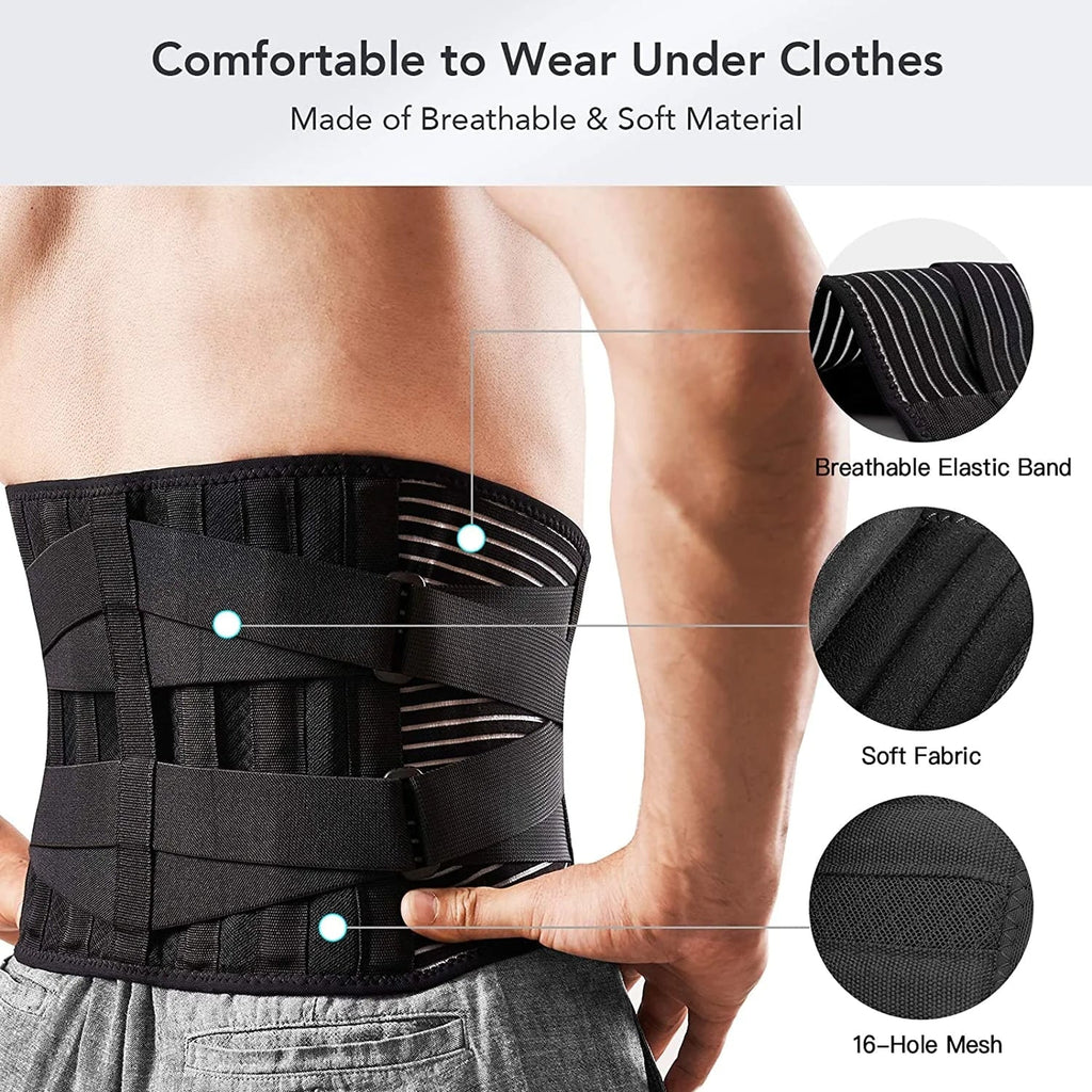 Adjustable Lower Back Brace Lumbar Support Waist Belt Men Pain