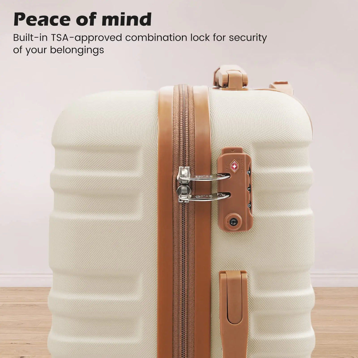 Coolife 3 Piece Hardside Luggage Set