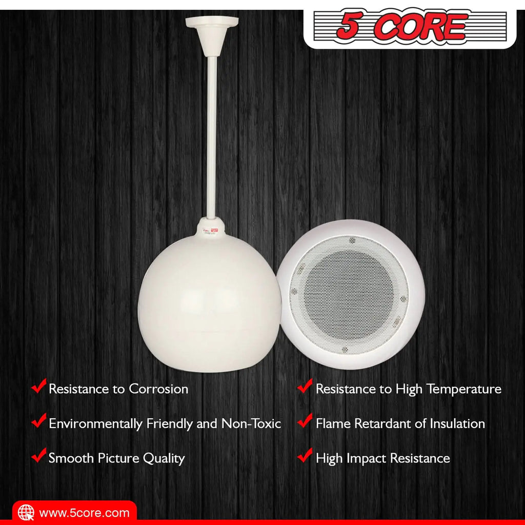 5core Pendant Hanging Wall Speaker 15W Commercial Ceiling Mount