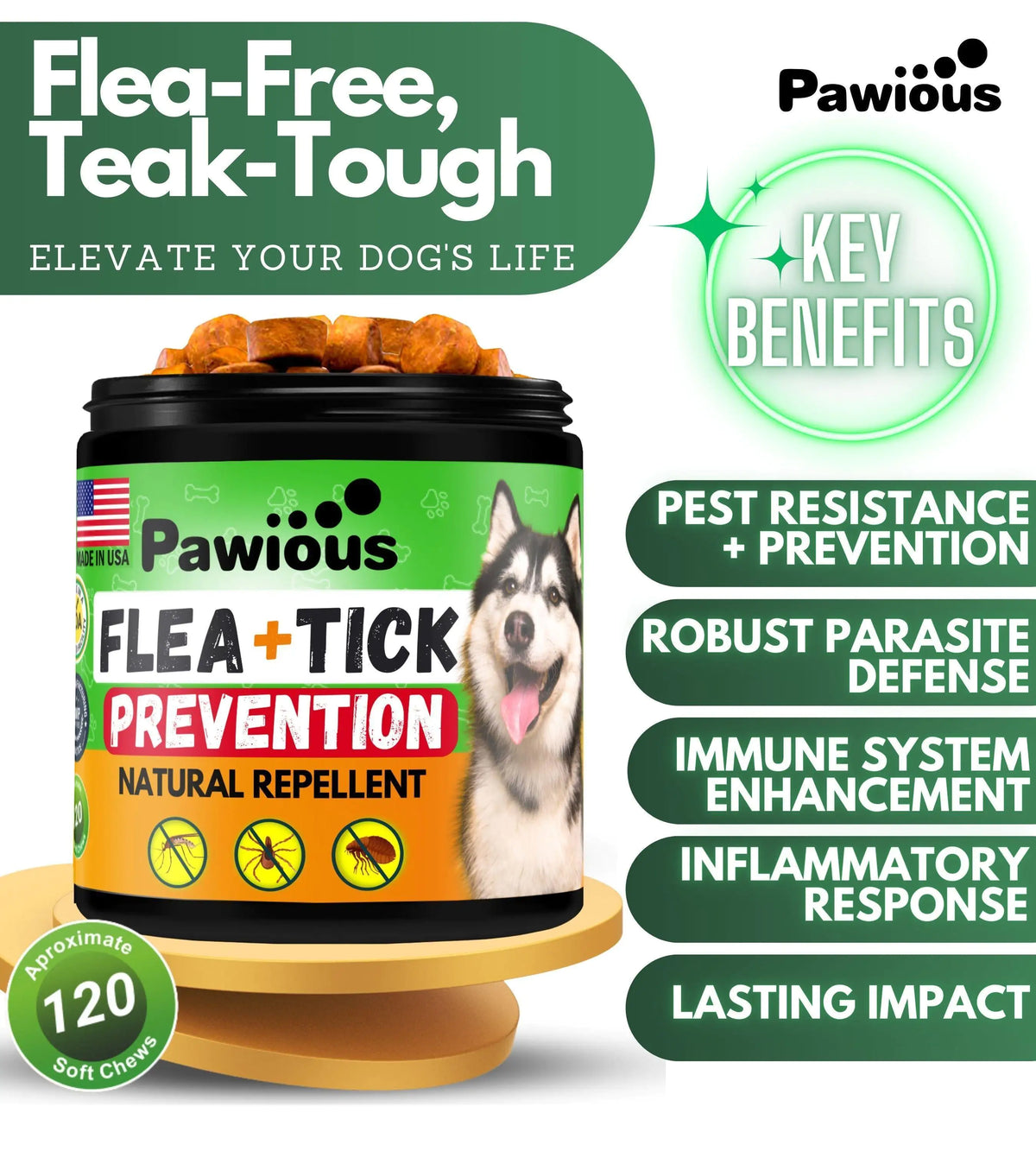 Parasites Prevention Dogs Chewables Natural Dog Insects Control