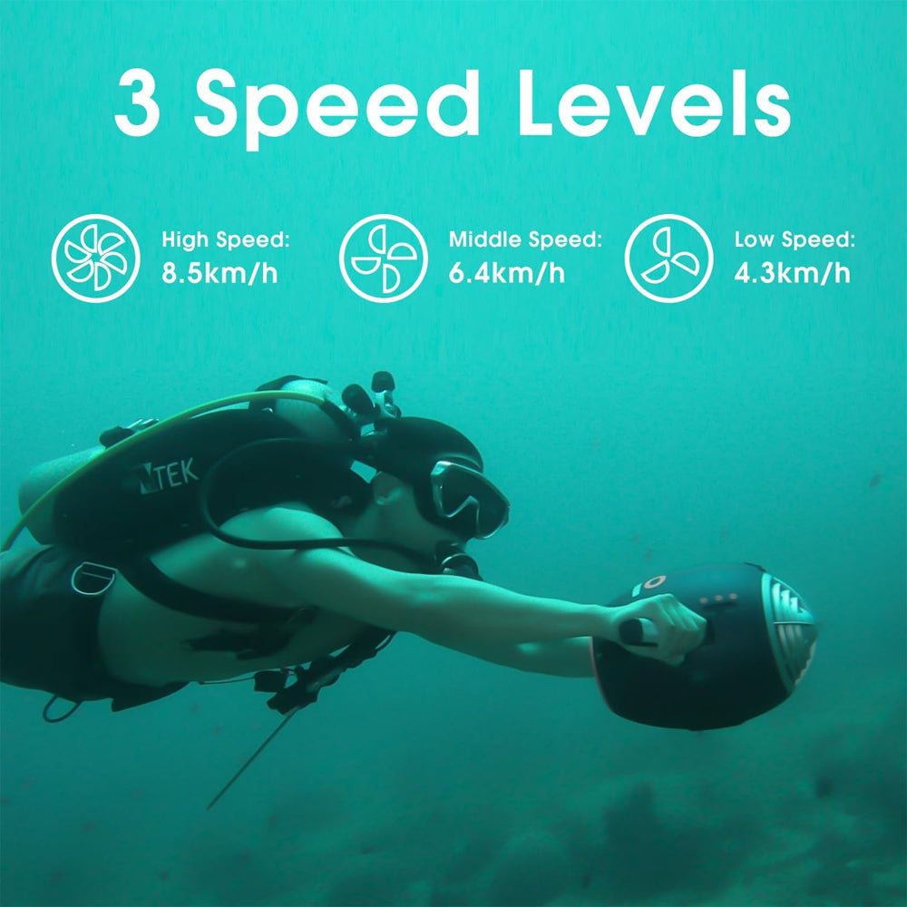 Rbs Warp 10 630W 3-Speed Underwater Sea Scooter For Scuba Diving