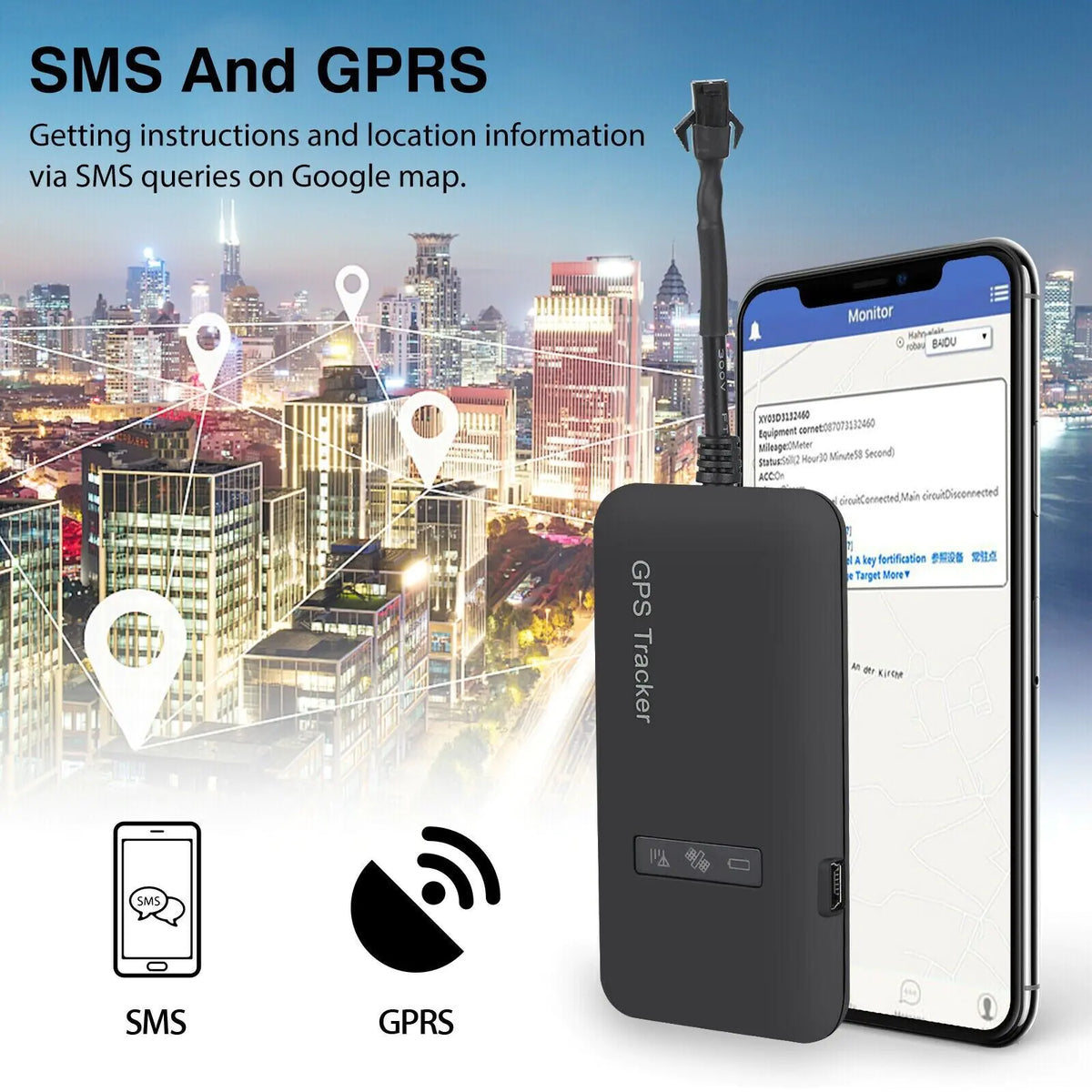 Real Time GPS Tracker Tracking Locator Device GPRS GSM